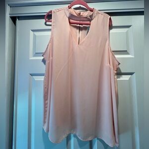 Torrid NWT chiffon zip back pink blouse Size 3 (22/24) (3X)